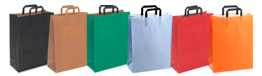 Medium Kraft Flat Tape Paper Bags-22x36x10.5cm